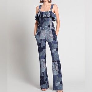 Moschino Patchwork Denim Jumpsuit